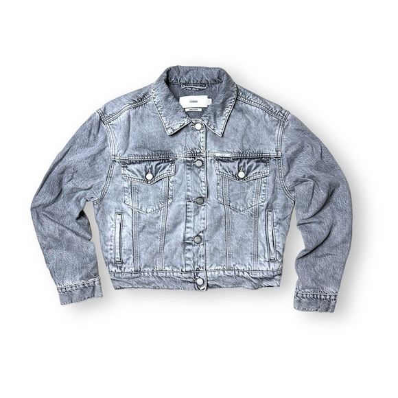 Free People x CLOSED Elin Cropped Organic Cotton Denim Trucker Jacket - Picture 6 of 12